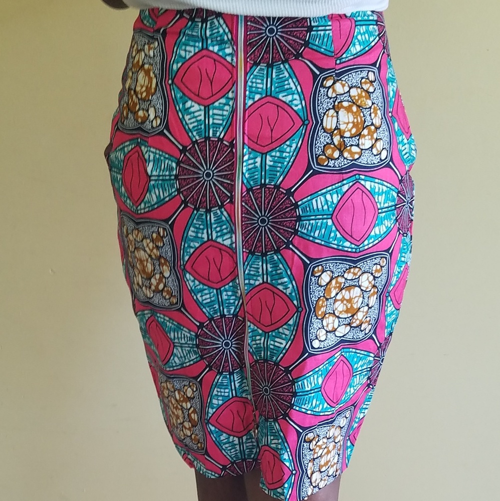 African Print Skirt - Picture 3 of 4